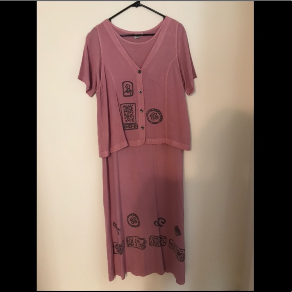 Womans Pink Long Dress Size Medium Boutique